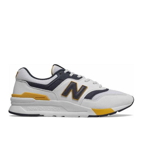 Blundstone Other - New Balance Men's 997H Sneaker, White/Navy/Yellow, 12.5